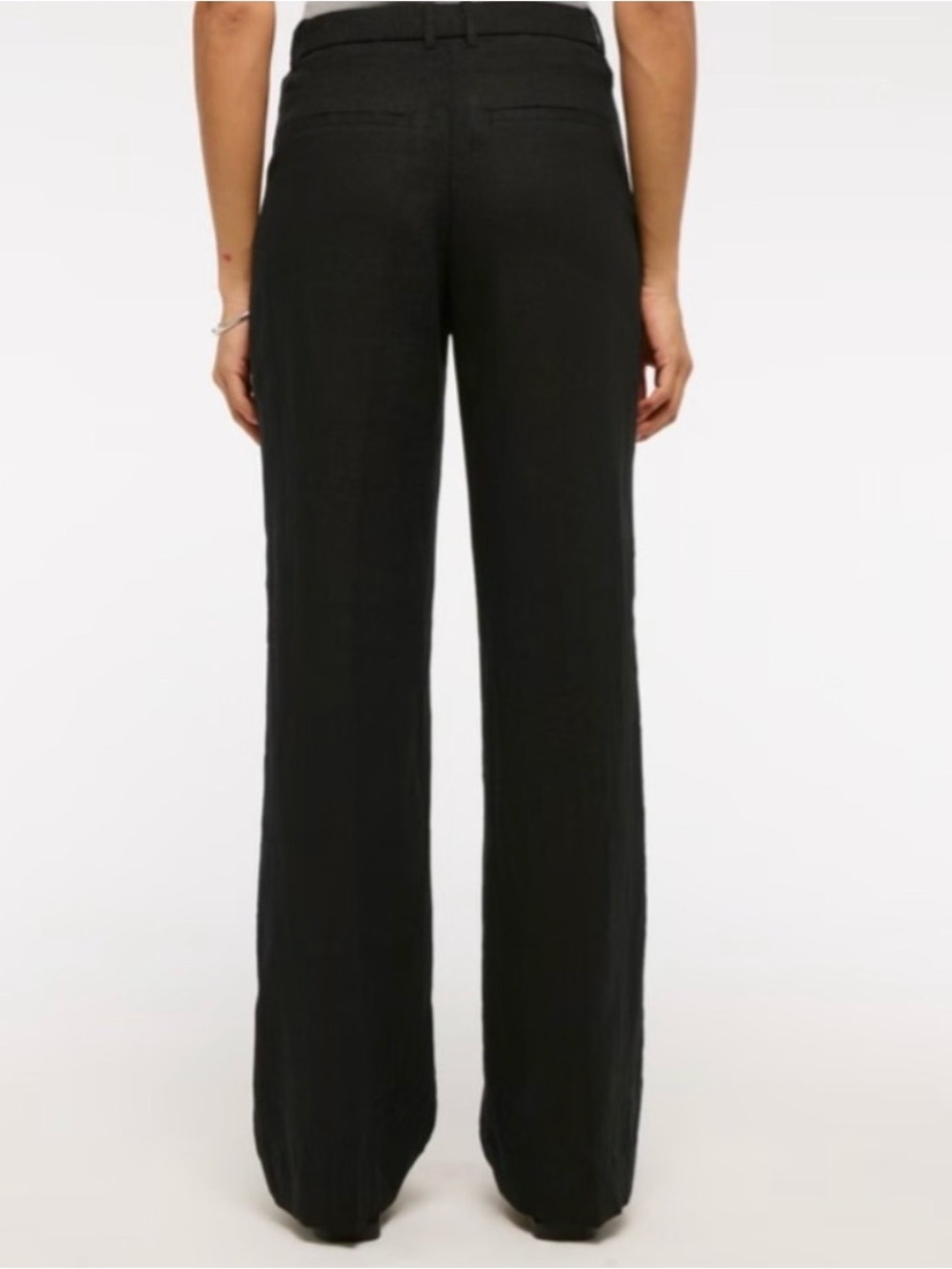 Abercrombie & Fitch Curve Love A&F Tailored Linen-Blend Wide Leg Pant - Picture 2 of 13